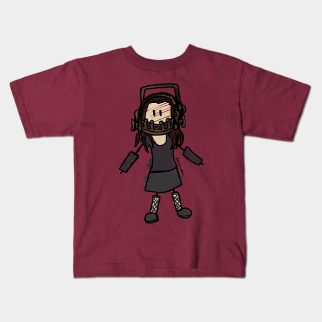 Reverse Bear Trap Amanda Stick Figure Kids T-Shirt by RoserinArt